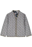 Purpdrank - Casual College Floral Pocket Mandarin Collar Outerwear