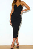 Purpdrank - Sexy Formal Solid Fold V Neck Evening Dresses