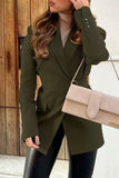 Purpdrank - British Style College Solid Patchwork With Belt Turn-back Collar Outerwear