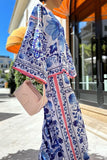 Purpdrank - Bohemian College Floral Patchwork O Neck Long Sleeve Two Pieces