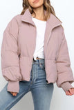 Purpdrank - Casual Solid Pocket Zipper Mandarin Collar Outerwear