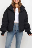 Purpdrank - Casual Solid Pocket Zipper Mandarin Collar Outerwear