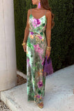 Purpdrank - Elegant Floral Contrast Off the Shoulder Long Sleeve Two Pieces