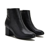 Purpdrank - Women's Chunky Heel Artificial Suede Ankle Booties