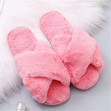 Purpdrank - Black Casual Living Solid Color Keep Warm Plush Slippers