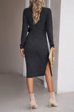 Purpdrank - Celebrities Elegant Solid Frenulum V Neck One Step Skirt Dresses