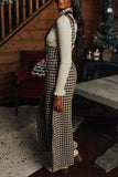 Purpdrank - Casual Plaid Pocket U Neck Loose Jumpsuits