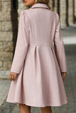 Purpdrank - Elegant Solid Buttons Fold Turn-back Collar Waist Skirt Dresses