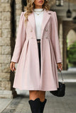 Purpdrank - Elegant Solid Buttons Fold Turn-back Collar Waist Skirt Dresses