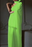 Purpdrank - Casual Simplicity Solid Asymmetrical Halter Irregular Dress Dresses