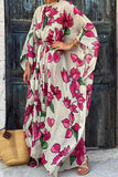 Purpdrank - Bohemian Floral Frenulum O Neck Dresses