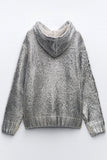 Purpdrank - Street Solid Patchwork Pocket Hooded Collar Tops