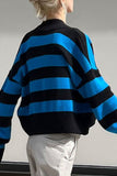 Purpdrank - Street Striped Contrast Weave V Neck Outerwear
