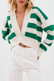 Purpdrank - Street Striped Contrast Weave V Neck Outerwear