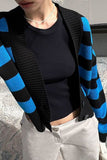 Purpdrank - Street Striped Contrast Weave V Neck Outerwear