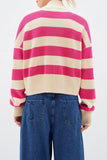 Purpdrank - Street Striped Contrast Weave V Neck Outerwear