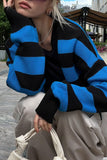 Purpdrank - Street Striped Contrast Weave V Neck Outerwear