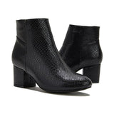 Purpdrank - Women's Chunky Heel Artificial Suede Ankle Booties