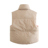 Purpdrank - Casual Woman Pink Light Short Puffer Vest Spring Fashion Ladies Warm Double-Side Outwear Female Streetwear Down Tank