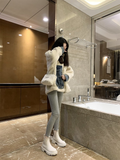Purpdrank - 2023 New Chunky Boots Fashion Platform Women Ankle Female Sole Pouch Ankle Botas Mujer Round Toe Slip-On Botas Altas Mujer