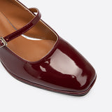 Purpdrank - Women Vintage Patent Chunky Heeled Mary Jane Pumps