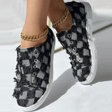 Purpdrank - Black Casual Patchwork Round Comfortable Shoes