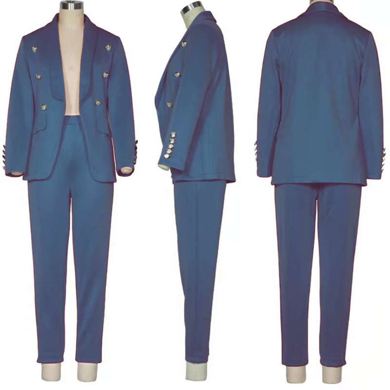 Purpdrank - Women Jacket Blazer Suit Fashion Casual Ladies Solid Color Two Piece  Autumn Winter Office Wear Elegant Suit Jacket Pants