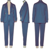 Purpdrank - Women Jacket Blazer Suit Fashion Casual Ladies Solid Color Two Piece  Autumn Winter Office Wear Elegant Suit Jacket Pants