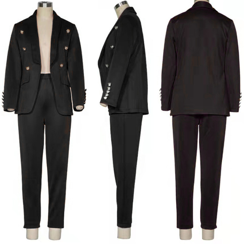Purpdrank - Women Jacket Blazer Suit Fashion Casual Ladies Solid Color Two Piece  Autumn Winter Office Wear Elegant Suit Jacket Pants