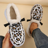 Purpdrank - White Casual Patchwork Printing Round Keep Warm Comfortable Flats Shoes