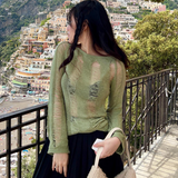 Purpdrank - Knitting Solid Dress for Women Sexy Tassel Hollow Backless Long Dleeve Bodycon Dresses Midnight Clubwear Elegant Jurk