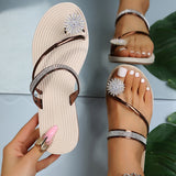 Purpdrank - Green Fashion Casual Patchwork Rhinestone Round Comfortable Shoes