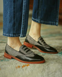 Purpdrank - Colorblock Hollow Out Oxfords Shoes