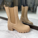 Purpdrank - Women's Fashion Slip On Mid Calf Chelsea Boots