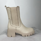 Purpdrank - Women's Fashion Slip On Mid Calf Chelsea Boots