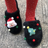 Purpdrank - Black Casual Living Patchwork Round Keep Warm Comfortable Shoes