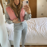 Purpdrank - Casual Woman Pink Light Short Puffer Vest Spring Fashion Ladies Warm Double-Side Outwear Female Streetwear Down Tank