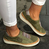 Purpdrank - All Season Pu Flat Heel Sneakers