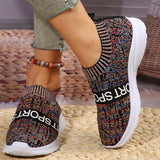 Purpdrank - Multicolor Casual Sportswear Patchwork Letter Printing Round Comfortable Out Door Sport Shoes