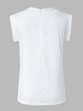 Purpdrank - Original Casual High-Neck Cap Sleeves Face Printed T-Shirt Top