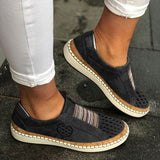 Purpdrank - All Season Pu Flat Heel Sneakers