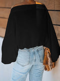 Purpdrank - Simple Loose 3 Colors Solid Color Puff Sleeves T-Shirt