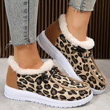 Purpdrank - White Casual Patchwork Printing Round Keep Warm Comfortable Flats Shoes