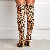 Purpdrank - Leopard Print Casual Patchwork Pointed Keep Warm Out Door Shoes