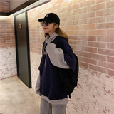 Purpdrank - Hoodies Women Plus Velvet Thicker Korean BF Ulzzang Embroidery Letter Long Loose Pullovers Hooded Warm Students Daily Womens New