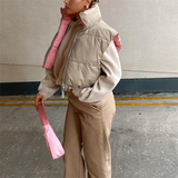 Purpdrank - Casual Woman Pink Light Short Puffer Vest Spring Fashion Ladies Warm Double-Side Outwear Female Streetwear Down Tank