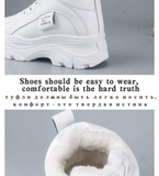 Purpdrank - Women's casual sneakers; winter sneakers with plush fur; warm women's shoes; women's shoes with lacing; women's shoes on