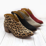 Purpdrank - Women Spring Ankle Boots Sexy Leopard Casual Shoes