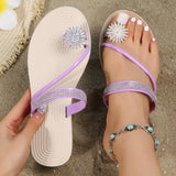 Purpdrank - Green Fashion Casual Patchwork Rhinestone Round Comfortable Shoes