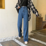 Purpdrank - High Waist Jeans For Women Vintage Long Denim Pants Female Vintage Casual Loose Full Length Wide Leg Pants Trousers